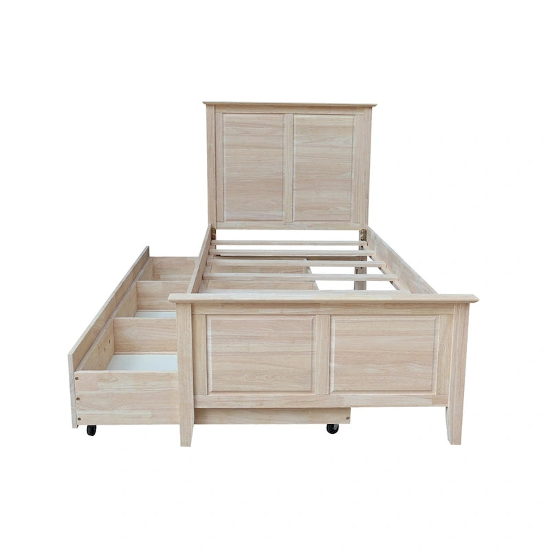 Solid Wood Twin Trundle Bed