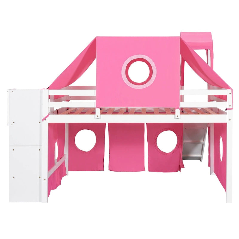 Loft Bed with Tent and Tower