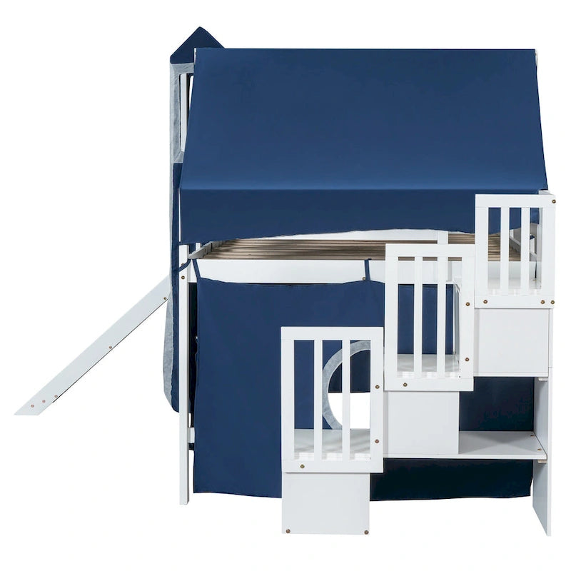 Loft Bed with Tent and Tower