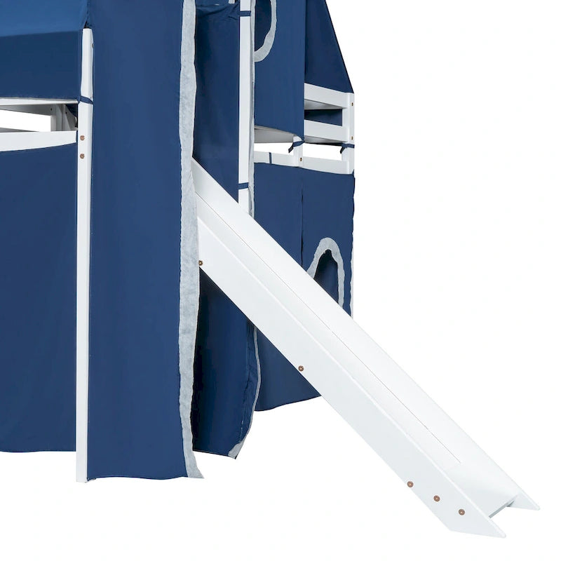 Loft Bed with Tent and Tower
