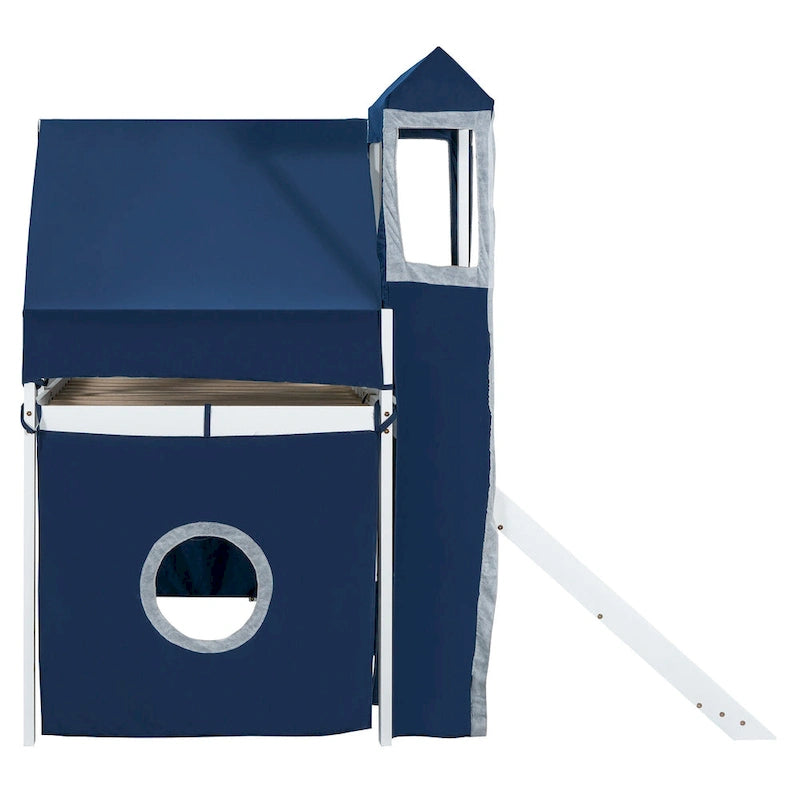 Loft Bed with Tent and Tower