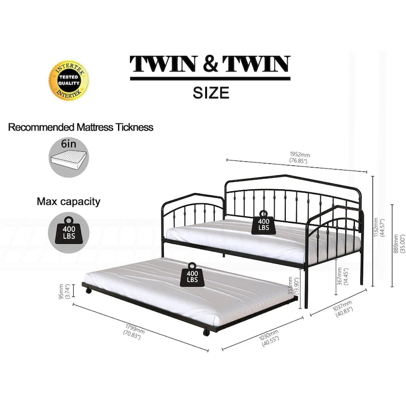 Versatile and Stylish Daybed with Extra Sleeping Option for Comfort