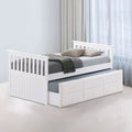 Twin Captain Bed with Trundle and Three Drawers
