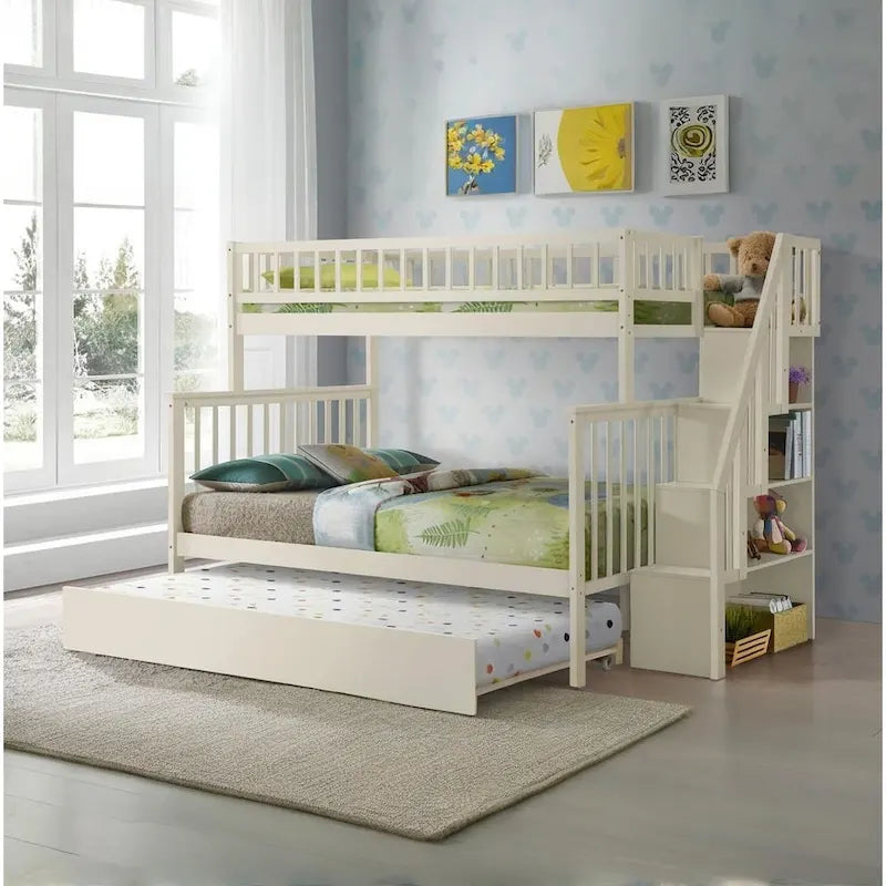 Versatile Stairway Bunk Bed with Extra Storage and Safety Features
