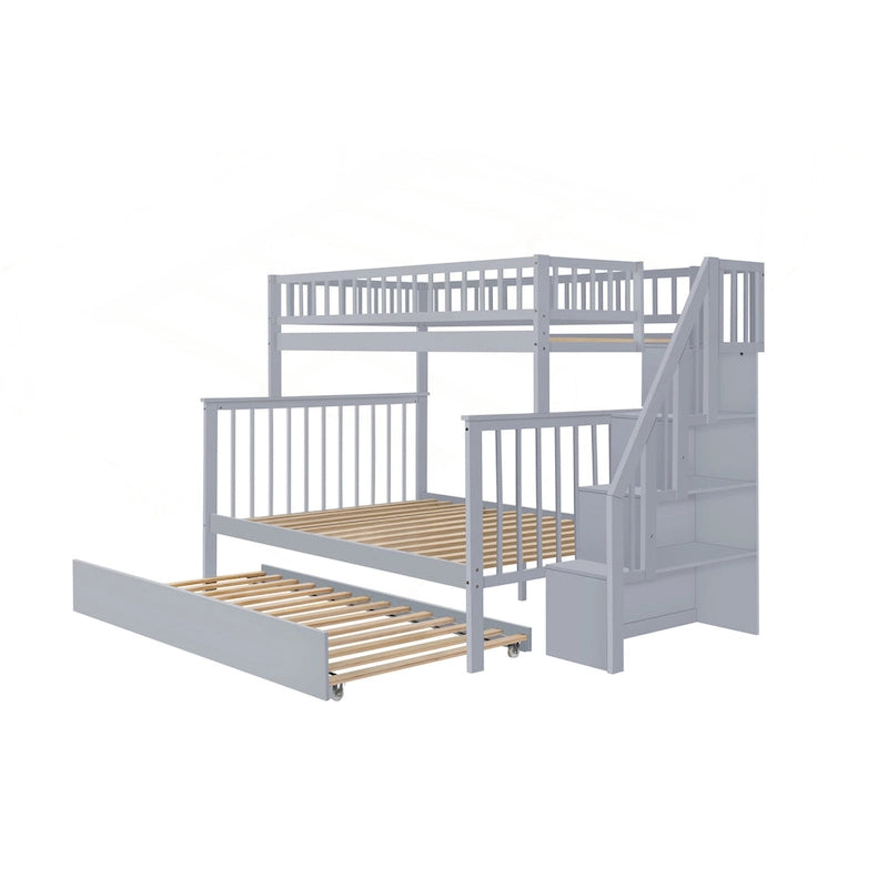 Versatile Stairway Bunk Bed with Extra Storage and Safety Features