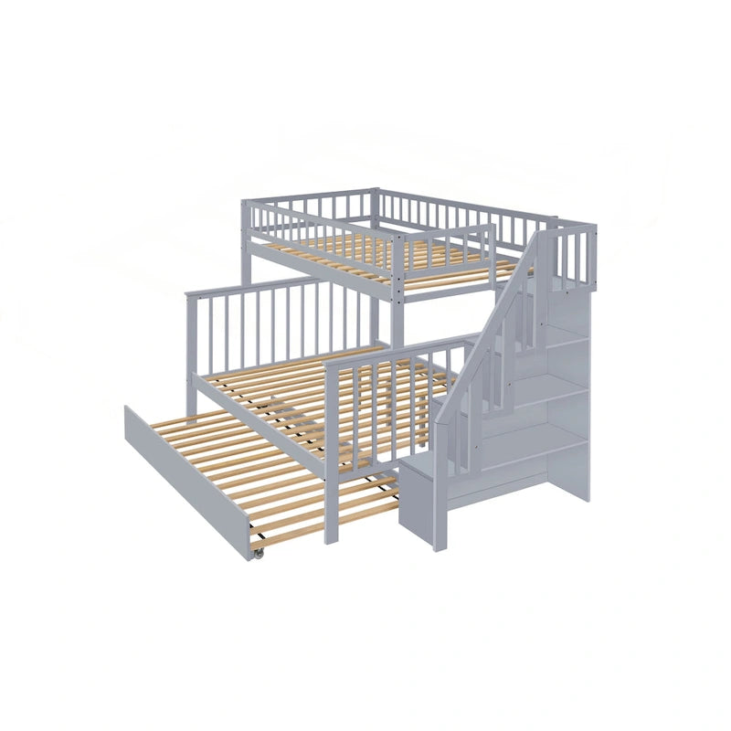Versatile Stairway Bunk Bed with Extra Storage and Safety Features