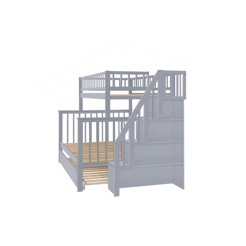 Versatile Stairway Bunk Bed with Extra Storage and Safety Features