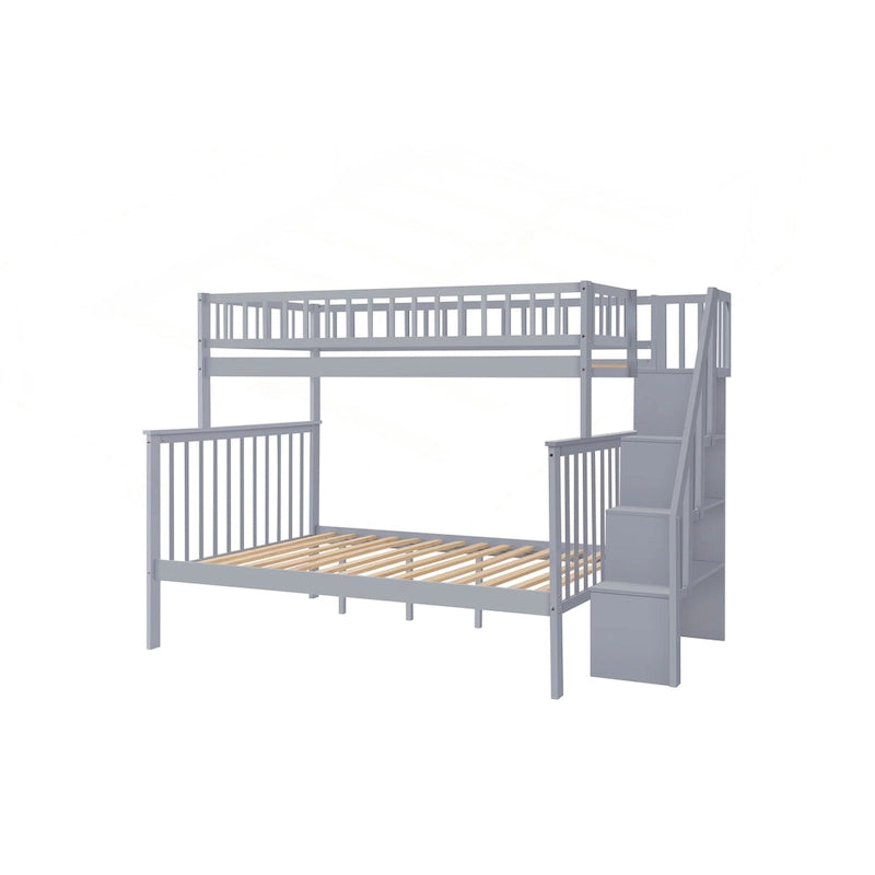 Versatile Stairway Bunk Bed with Extra Storage and Safety Features
