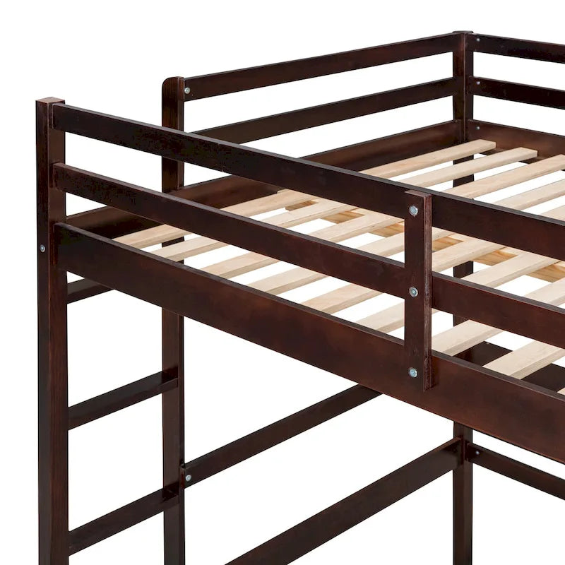 Full Pine Loft Bed with Desk and Writing Board