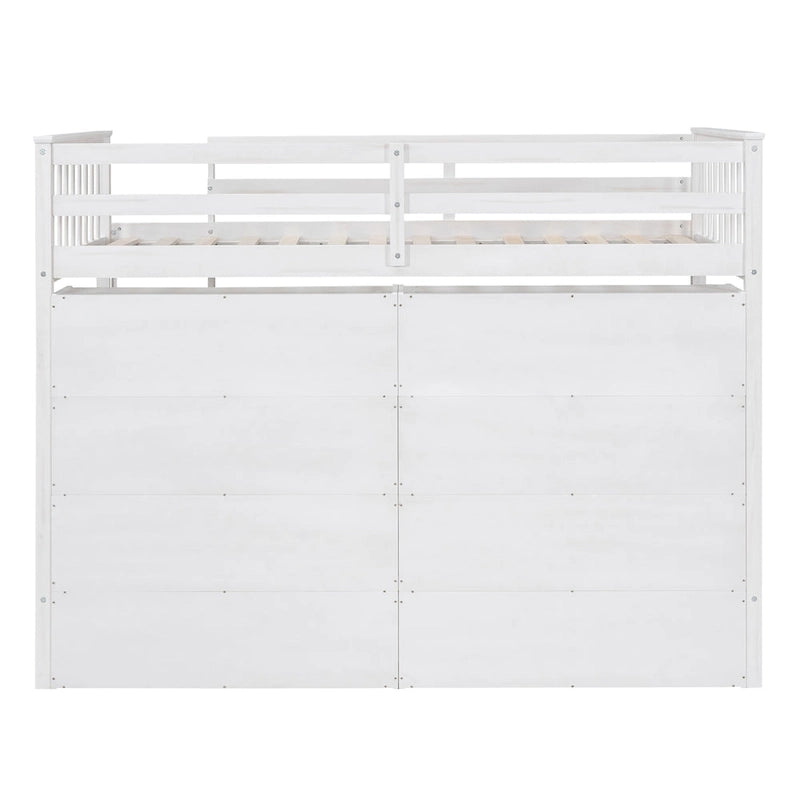 Twin Loft Bed with Storage Shelves