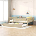 Full Size Wood Daybed With Trundle and Fence