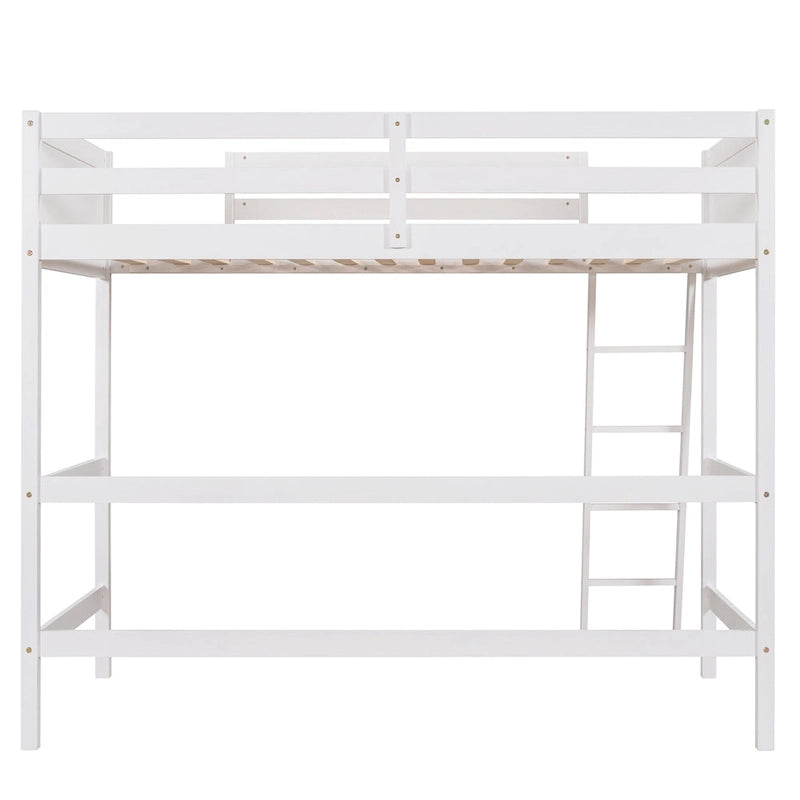 Twin Solid Wood Twin Size Loft Bed with Ladder