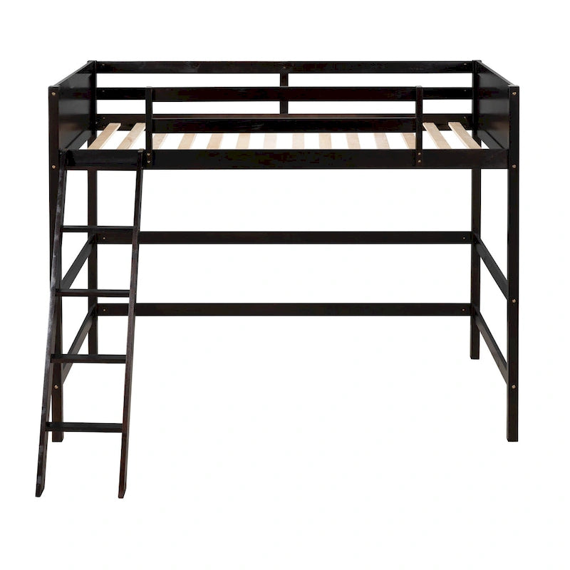 Twin Solid Wood Twin Size Loft Bed with Ladder