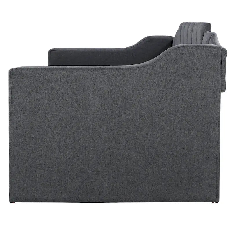Upholstered Twin Daybed with Trundle, Storage Cabinets and USB Ports
