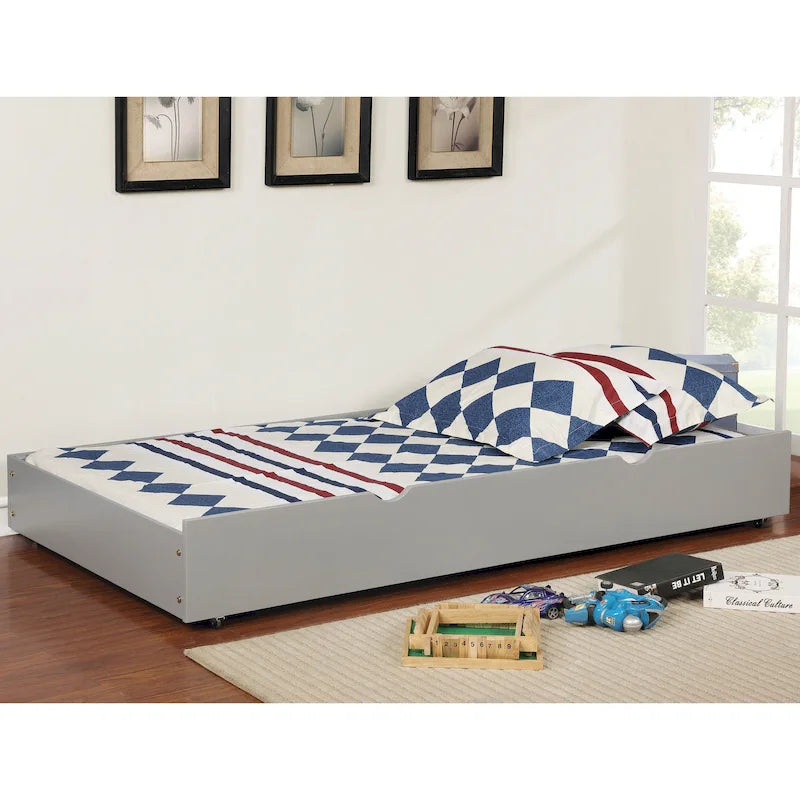 Wood Underbed Trundle with Casters