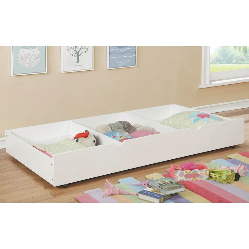Wood Underbed Trundle with Casters