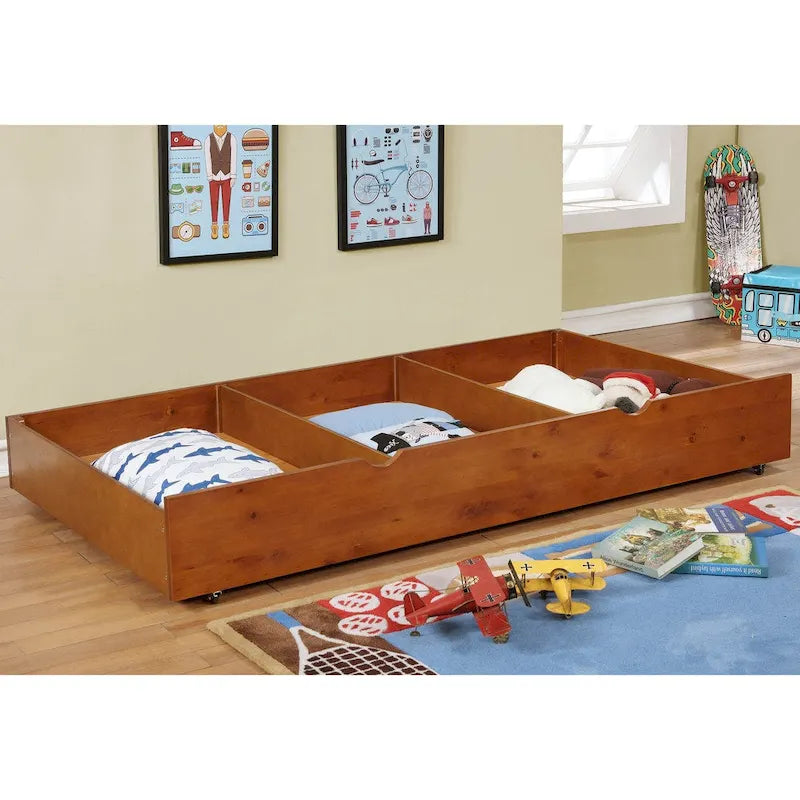 Wood Underbed Trundle with Casters