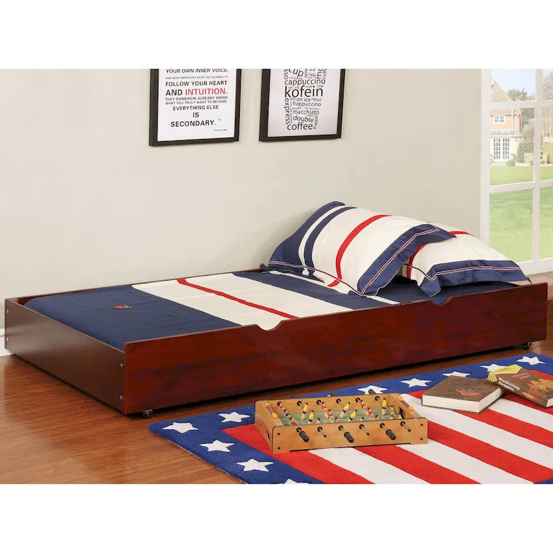 Wood Underbed Trundle with Casters
