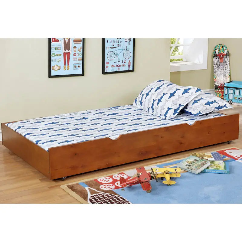Wood Underbed Trundle with Casters