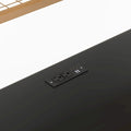 Full Size Metal Loft Bed with Desk, Drawers and Bedside Tray, Charging Station, USB and socket black