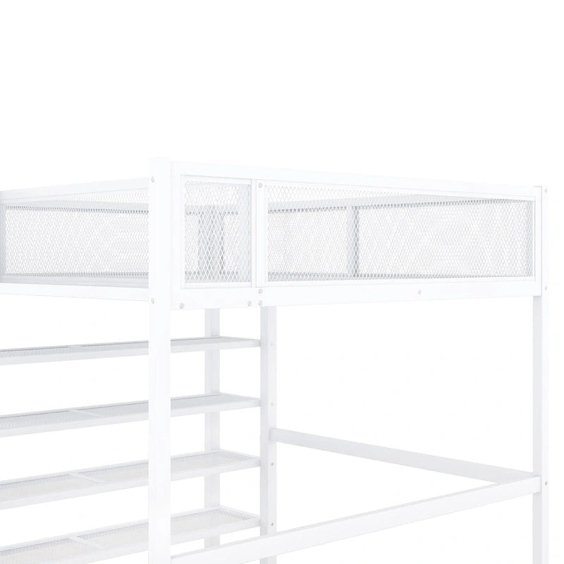 Full Loft Bed with Four Shelves