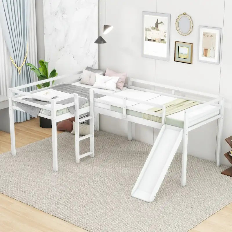 Loft Bed with Ladder and Slide
