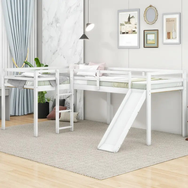 Loft Bed with Ladder and Slide