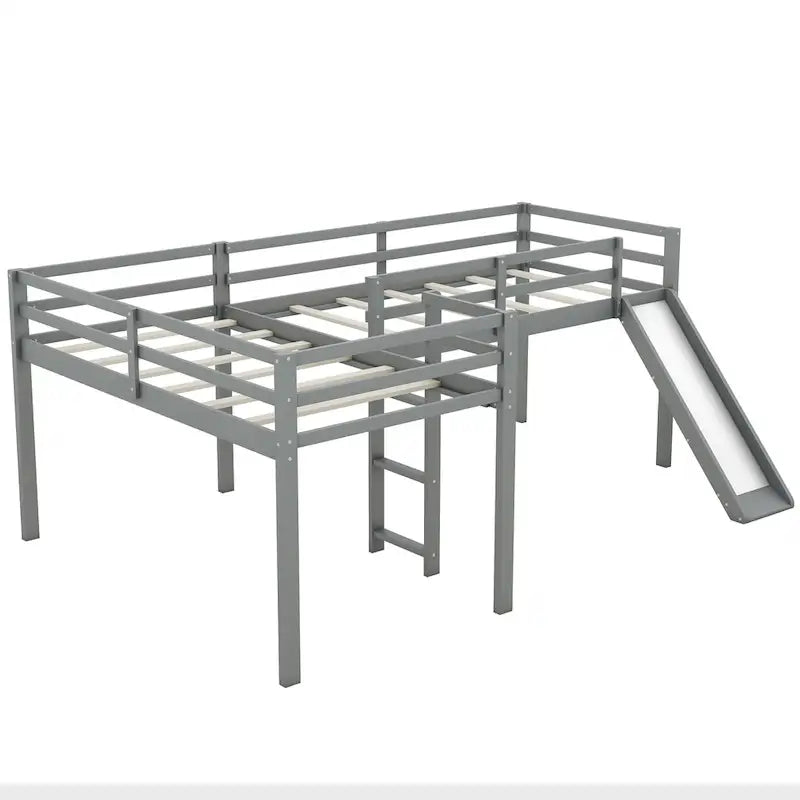 Loft Bed with Ladder and Slide