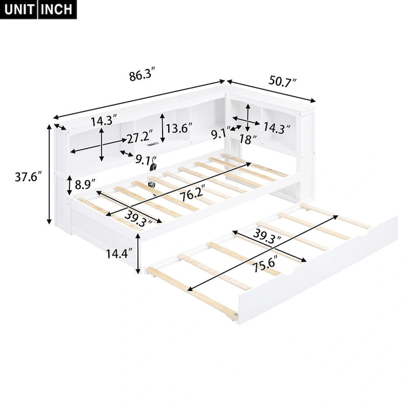 Twin Size Daybed with Trundle
