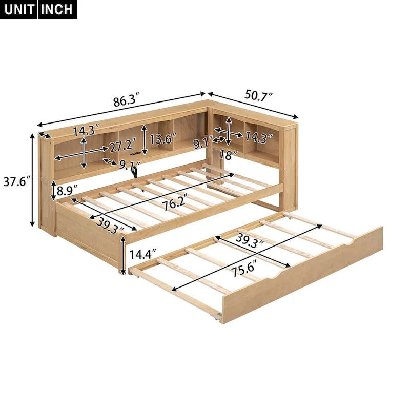 Twin Size Daybed with Trundle